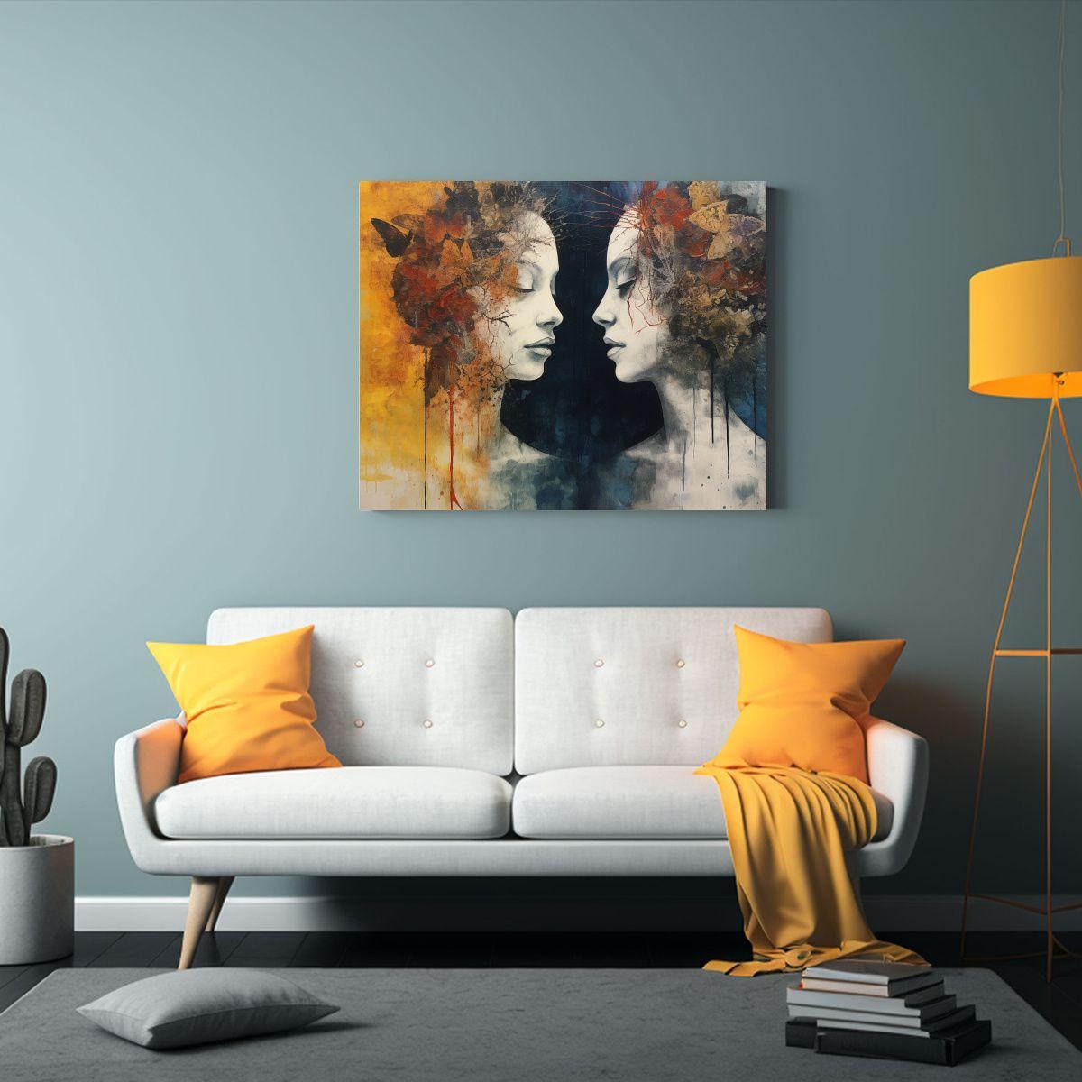 Cuadro Callejero Venta Arte: Arte Mixto Con Colores Y Formas 65x50cm-2