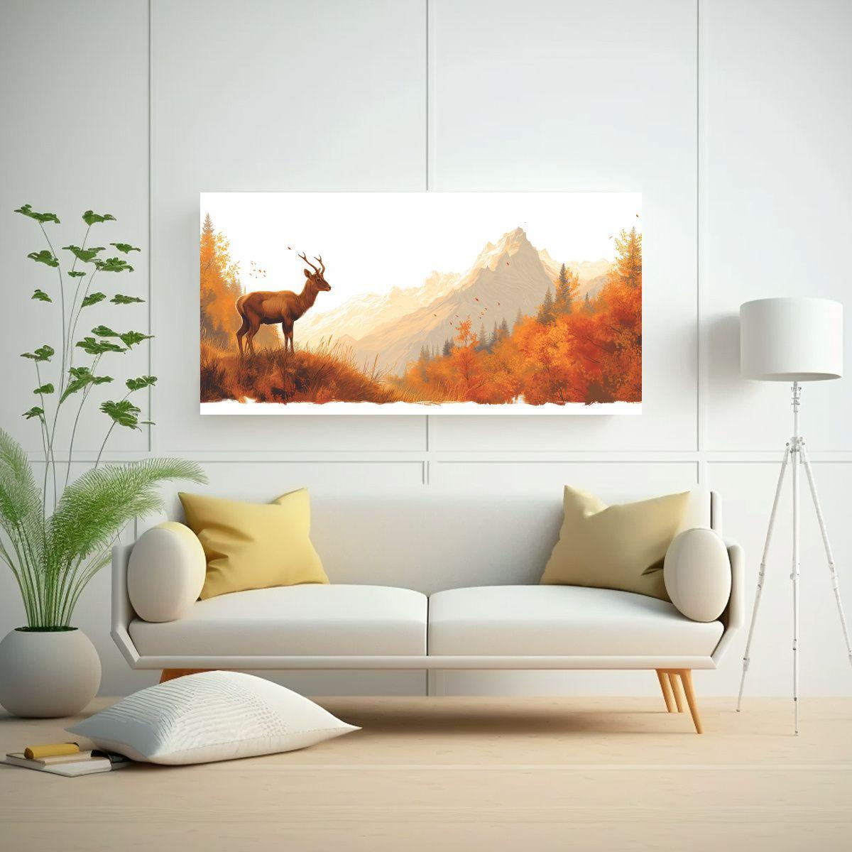 Pinturas De Paisajes De Otoño Con Gamuzas 160x80cm-2