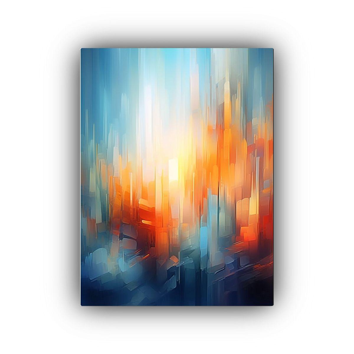 Cuadro Tela Sublimada Pop Art Abstracto Con Desenfoque 30x40cm-0