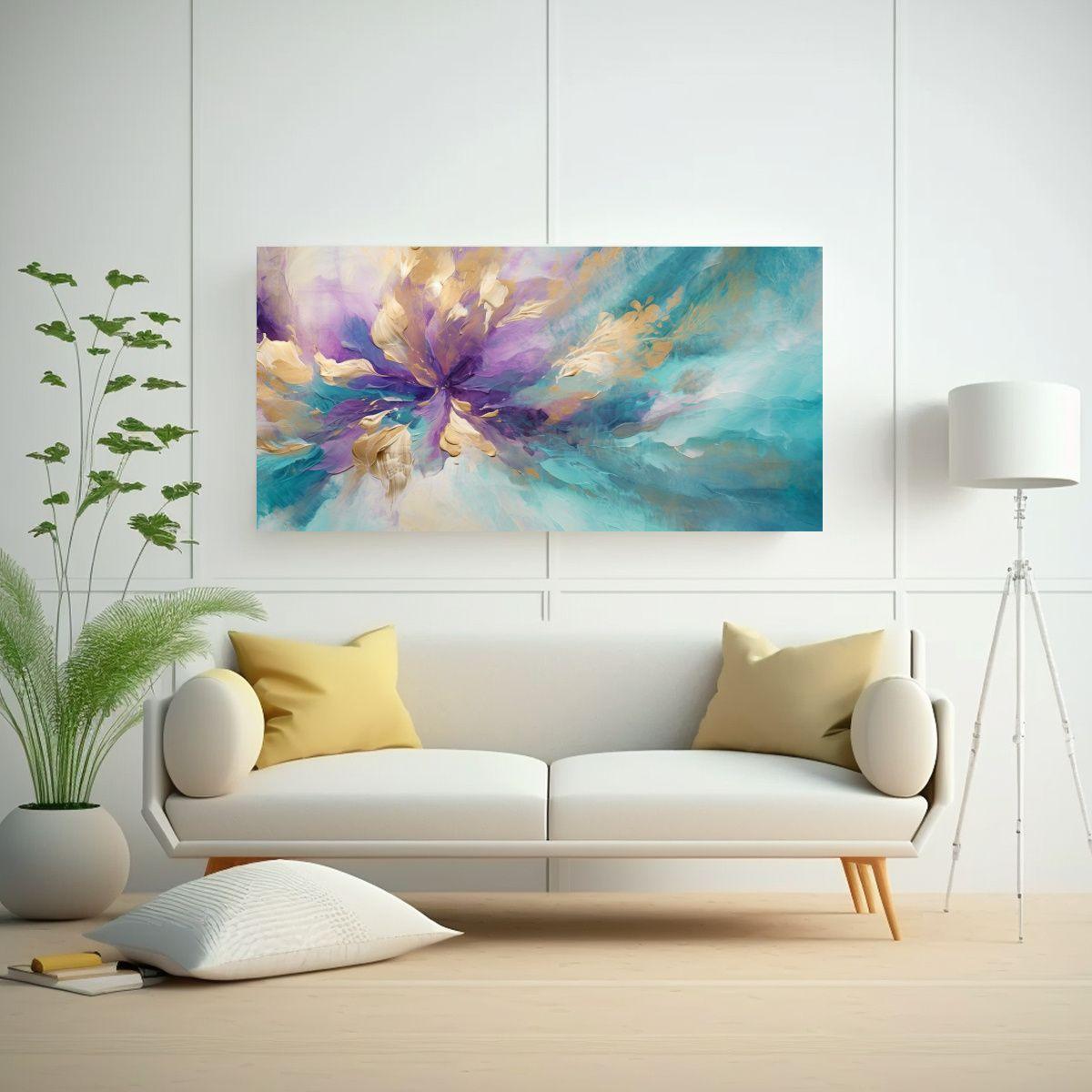Pinturas Decorativas Abstractas En Tonos 140x70cm-2