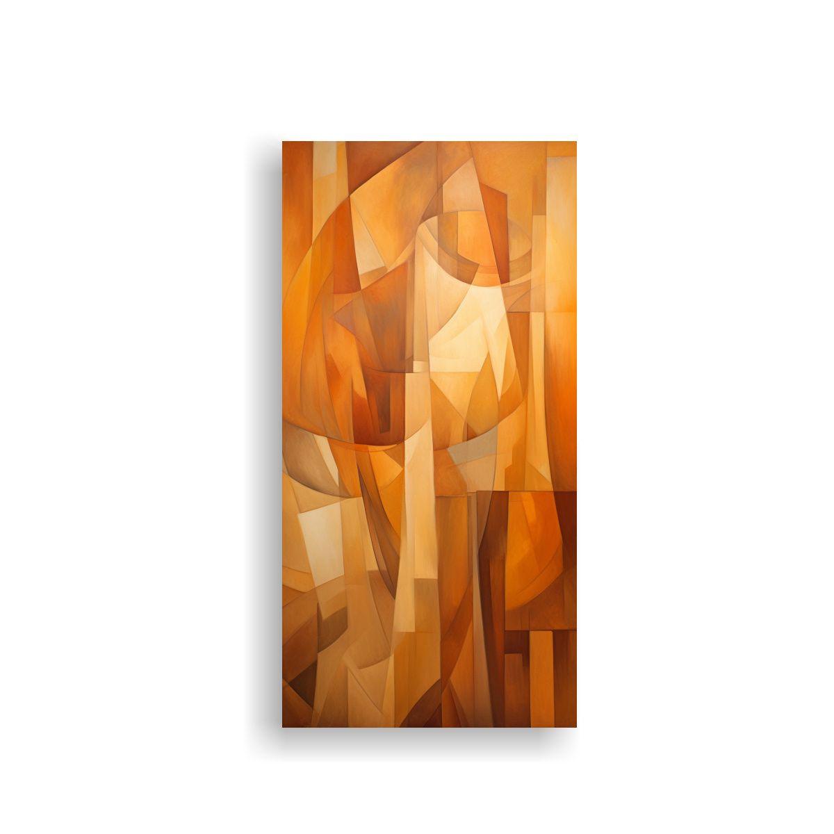 Pintura Decorativa Inspirada En El Cubismo Con 50x100cm-0