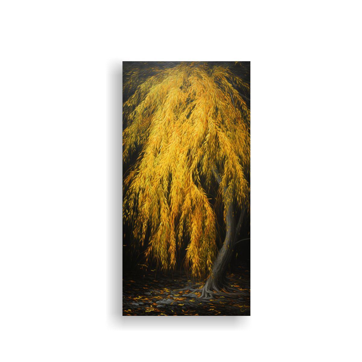 Arte De Pared Patrón Intenso Majestuosas Árboles 40x80cm-0