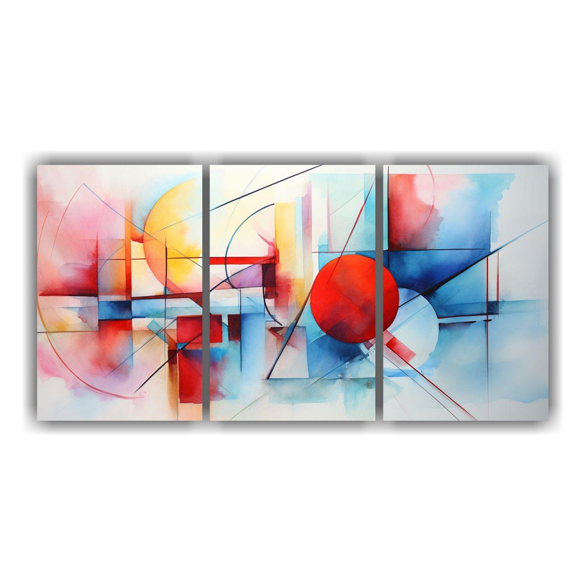 Cuadro Decorativo Abstracto En Acuarela Hermoso 180x90 Cm-0