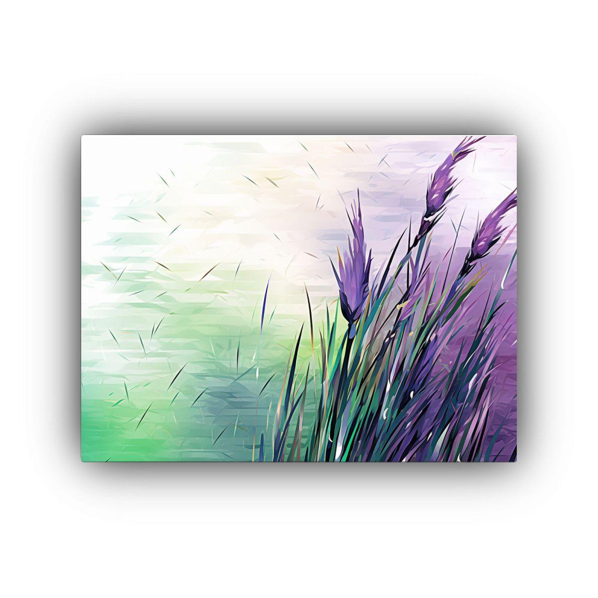 Pinturas Decorativas De Composición Con Hierbas De Espadañ 45x30cm-0