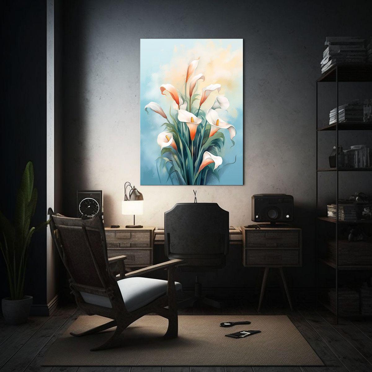 Cuadro Estilo Galería Con Fondo De Acuarela Y Un 20x30cm-2