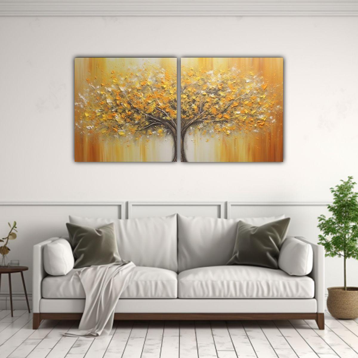 Pinturas Decorativas De Tela Con Textura 40x20 Cm-2