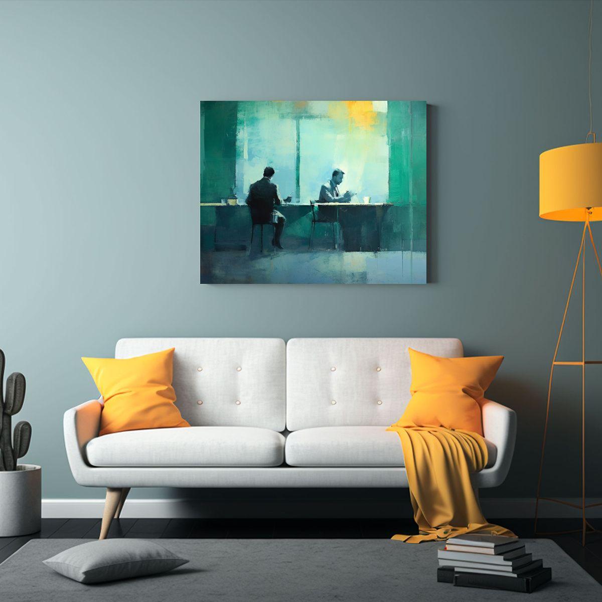Pintura Abstracta Minimalista En Colores Monocromáticos. 120x80cm-2