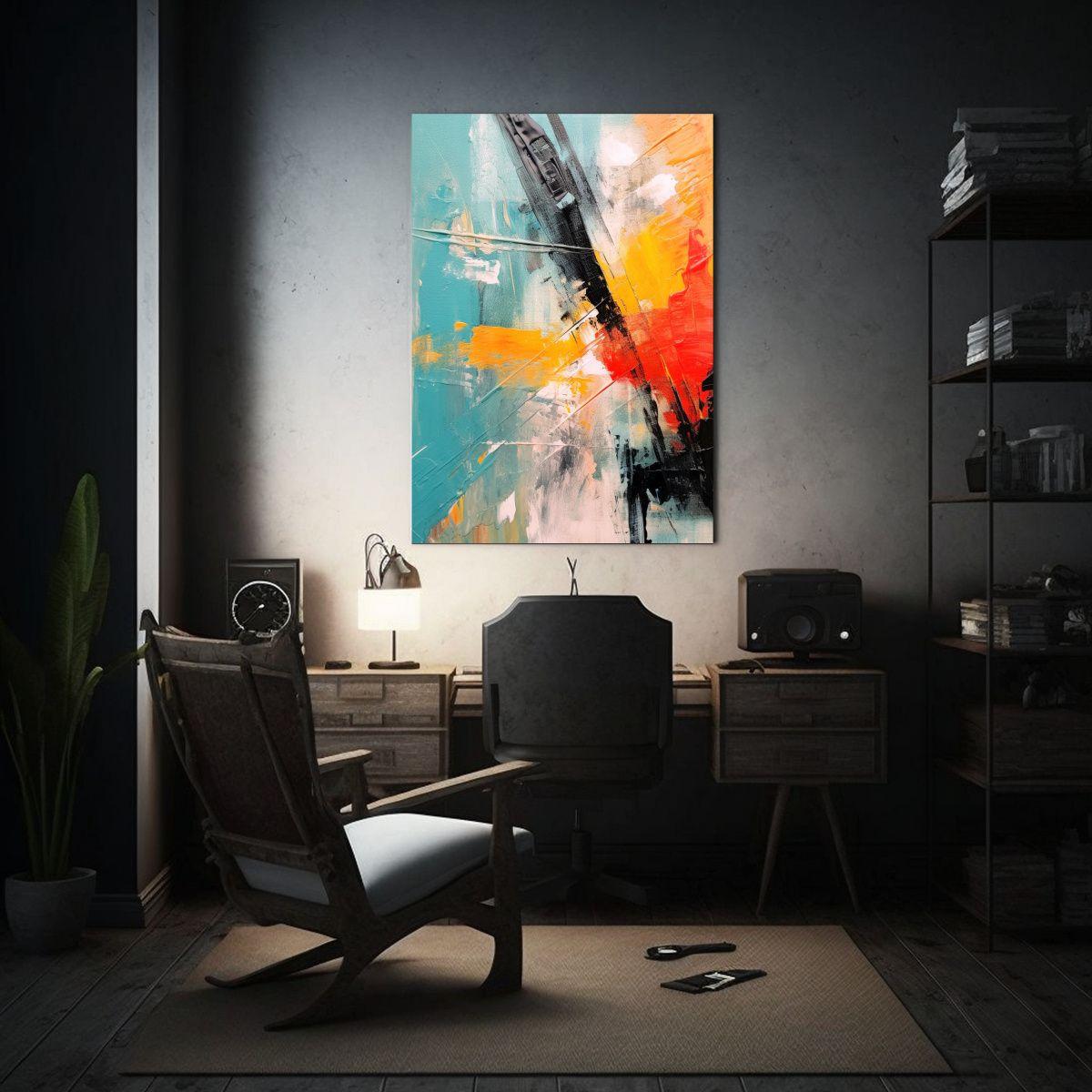 Cuadro Abstracto Estilo Galería Impresionante 60x90cm-2