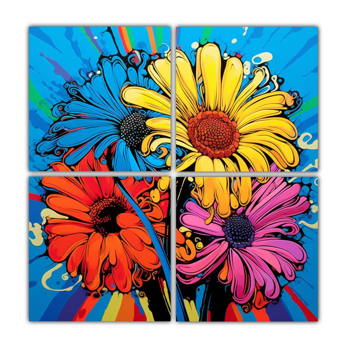 Cuadro De Decoración Con Textura Pop Art De 40x40 Cm-0