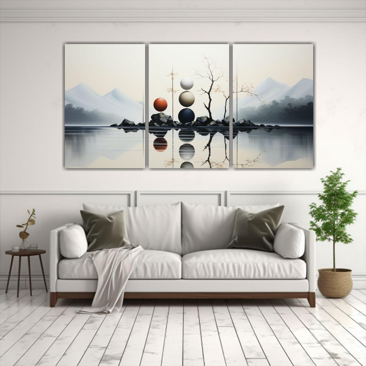 Pinturas Decorativas Minimalistas Para Equilibrio 150x75 Cm-2