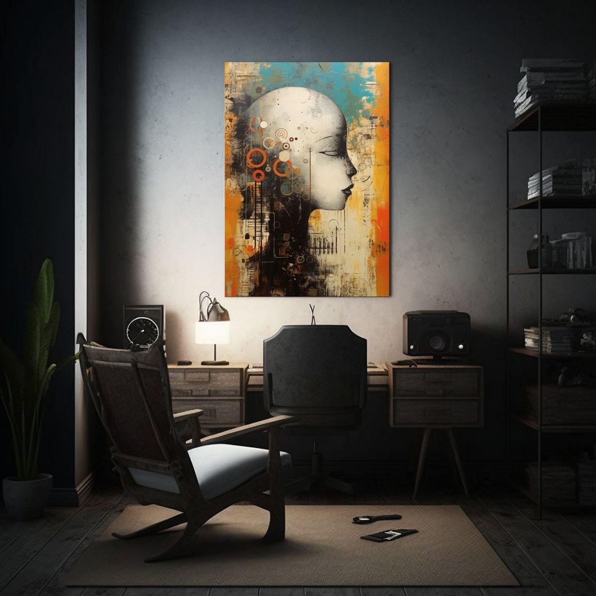 Cuadro De Tela Moderno Y Llamativo Abstracto 60x90cm-2