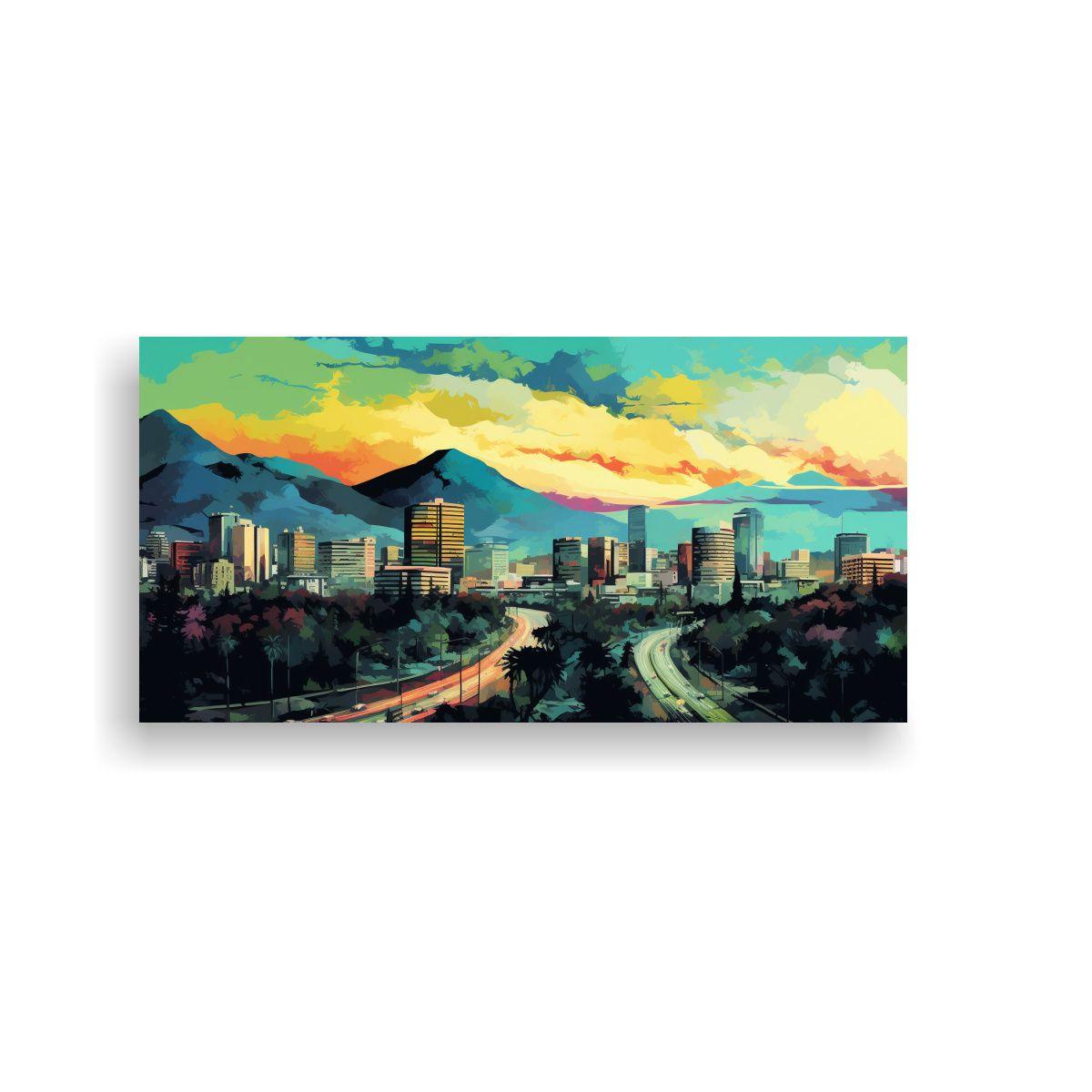 Cuadro Abstracto Intensidad En Santiago De Chile E 140x70cm-0