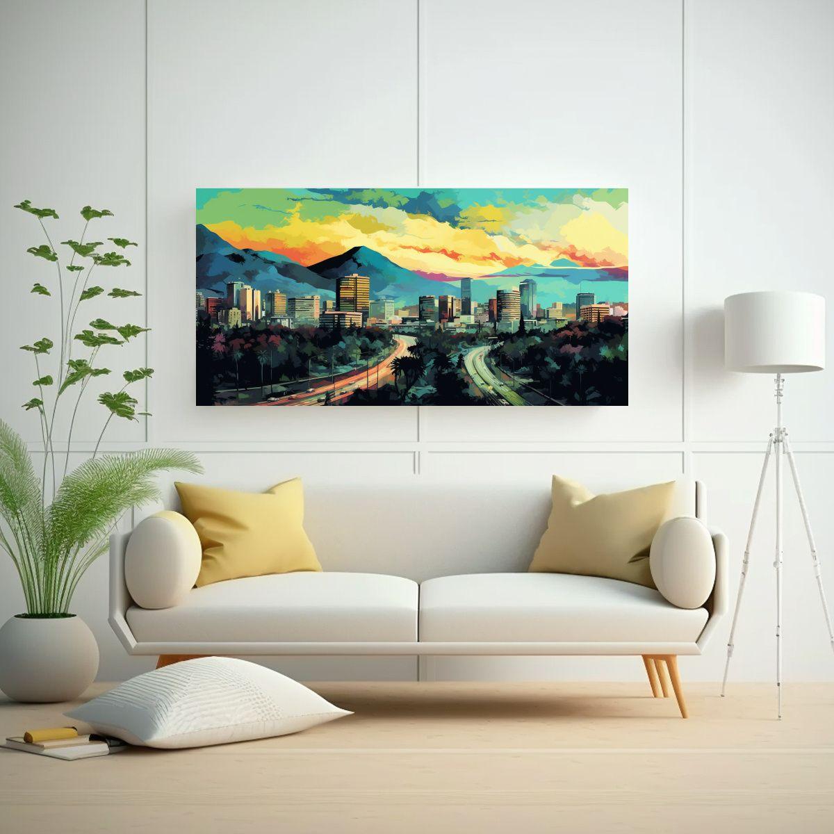 Cuadro Abstracto Intensidad En Santiago De Chile E 140x70cm-2
