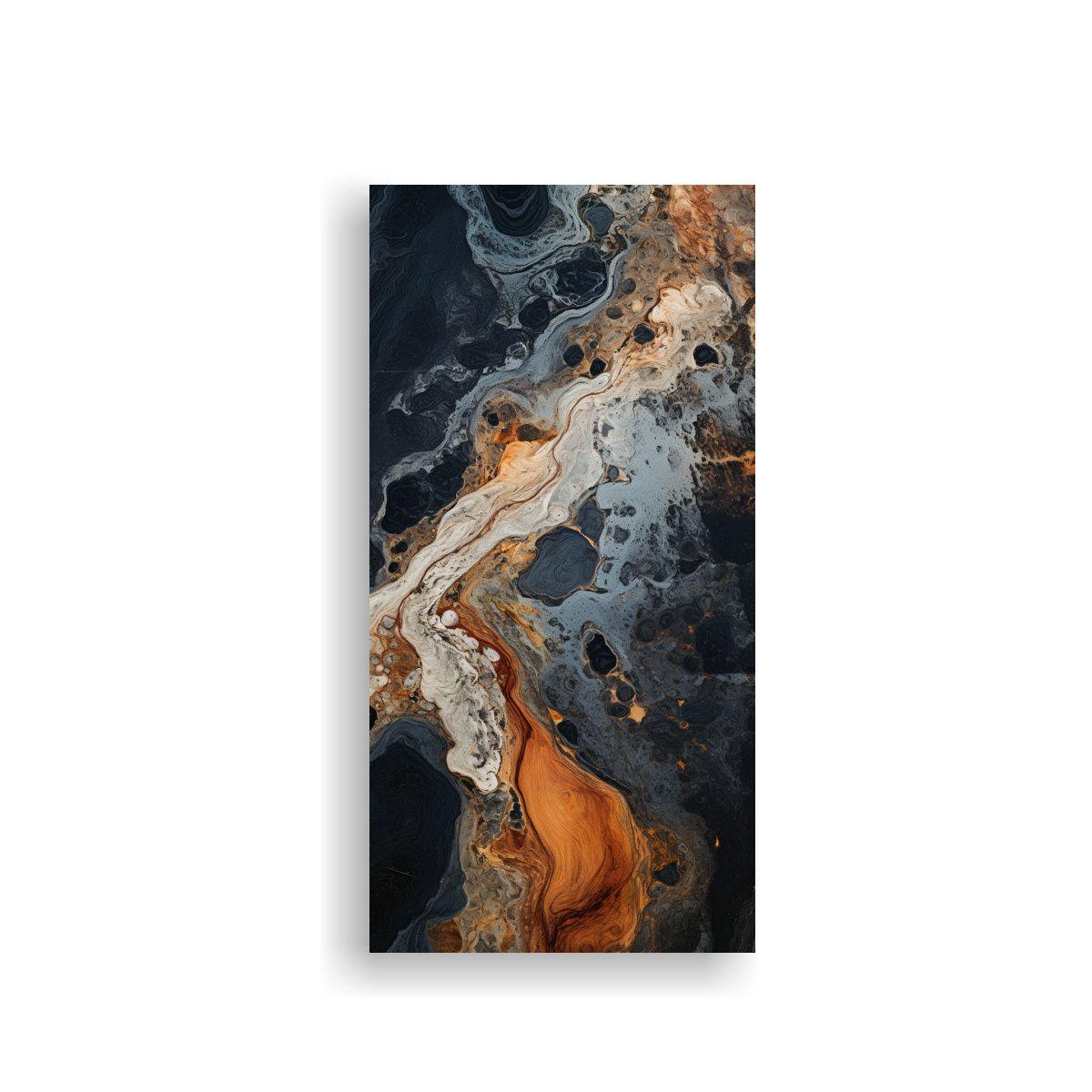 Pintura Abstracta De Mármol En Estilo Fluida 70x140cm-0