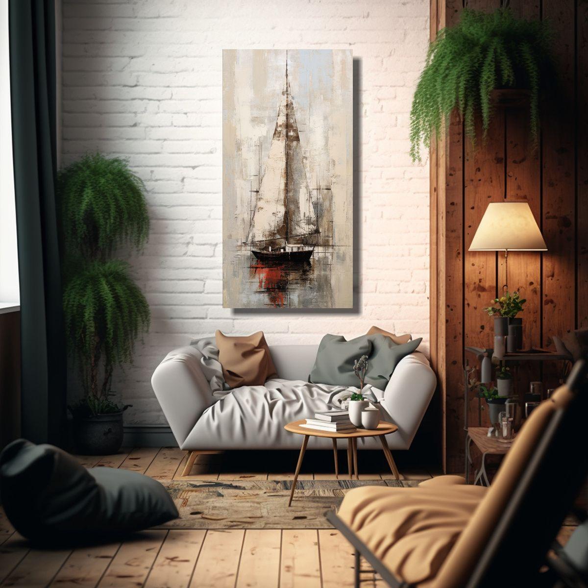 Pintura Decorativa De Velero, Estilo Basquiat, 40x80cm-2