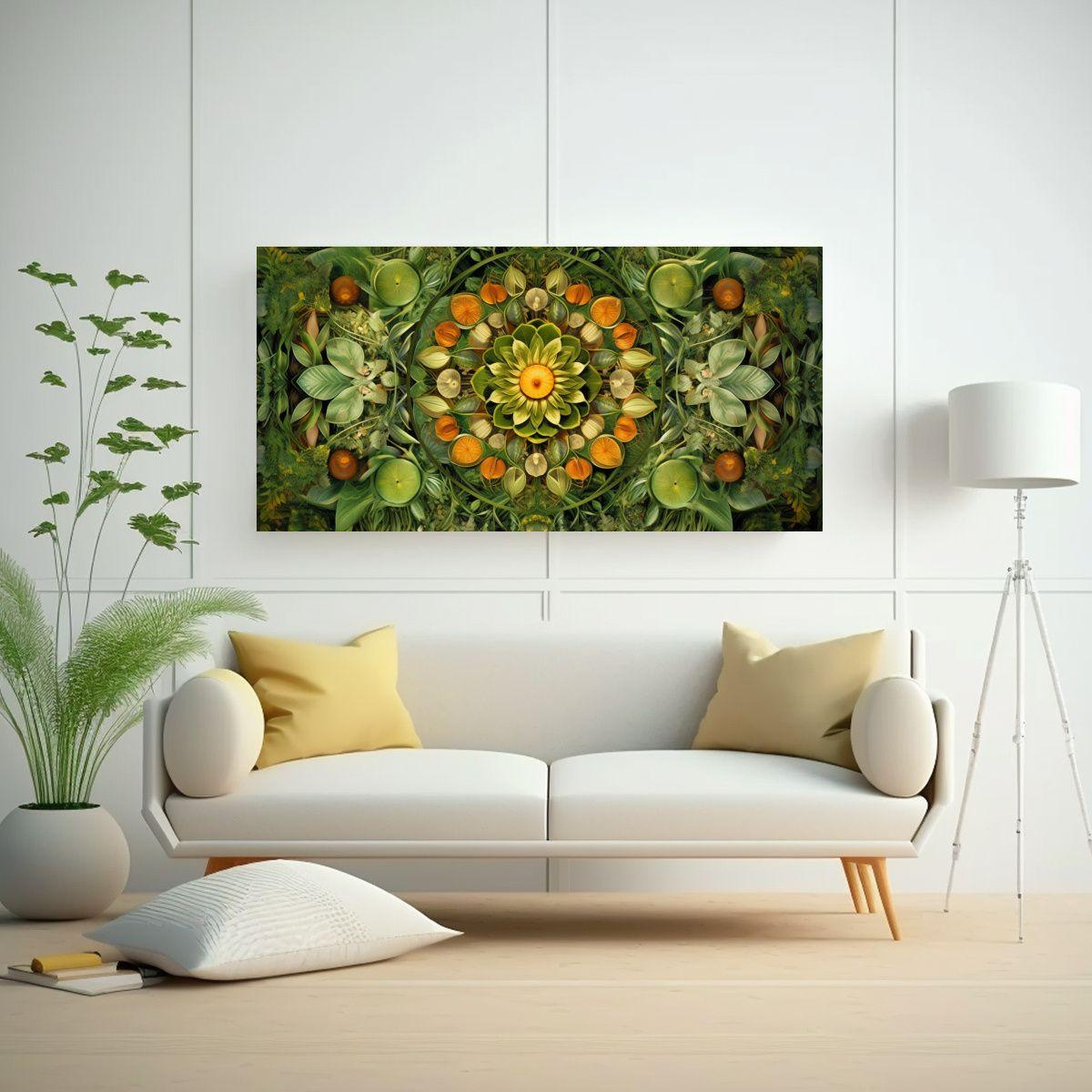 Patrón Mandala Minimalista Digital De Lienzo 140x70cm-2
