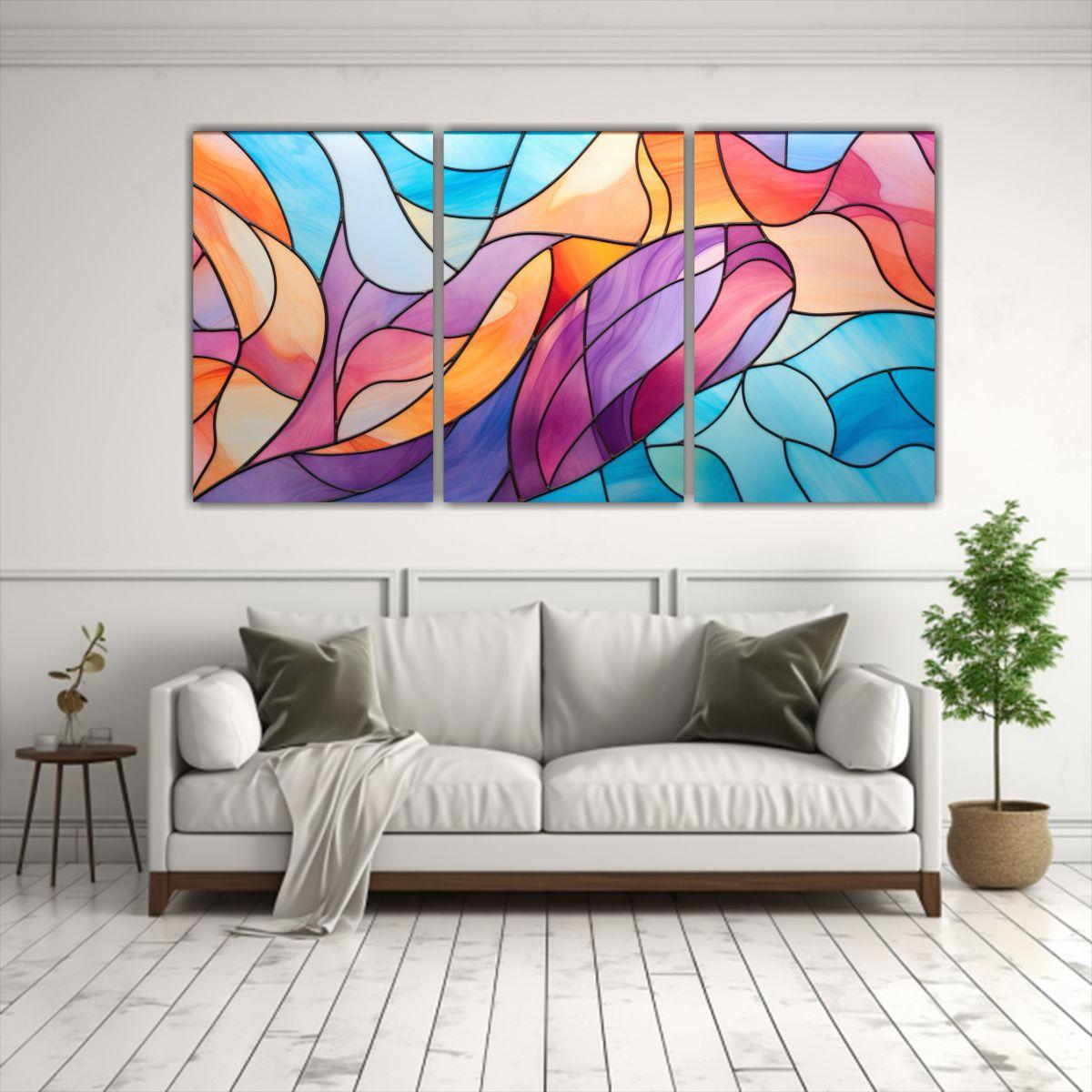 Set 3 Lienzos De Tela Espectacular Artesanal 120x60 Cm-2
