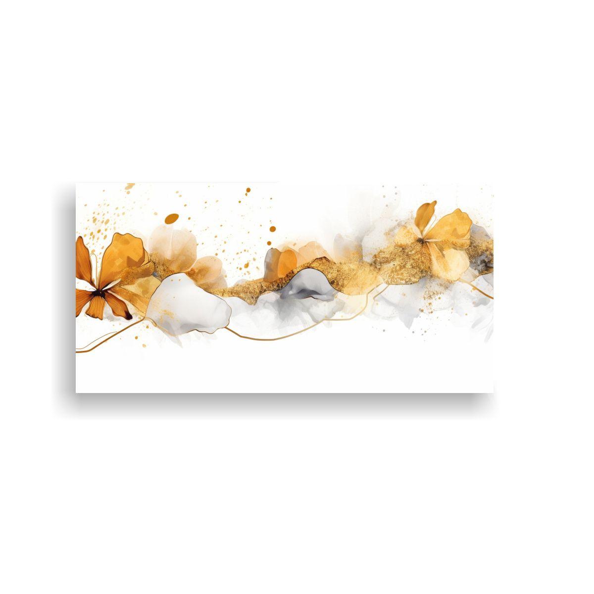 Cuadro Abstracto Movimiento Minimalista Blanco Y 80x40cm-0