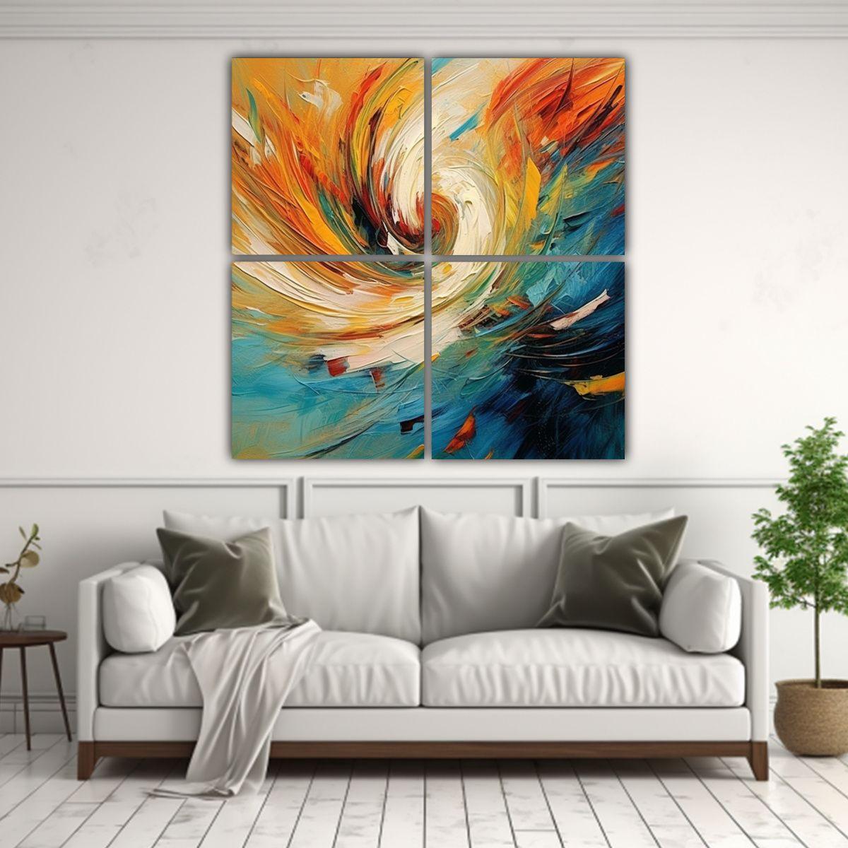 Cuadros Abstracción Street Art Arte Abstracto 60x60 Cm-2