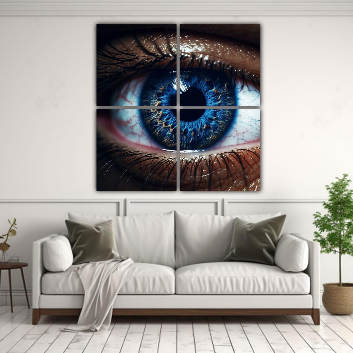 Cuatro Lienzos Estilo Galería: Sensibilidad 40x40 Cm-2