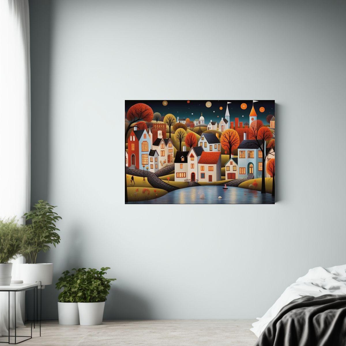 Cuadro De Colores Esquema Cotten Candy Town By George Callag 120x80cm-2