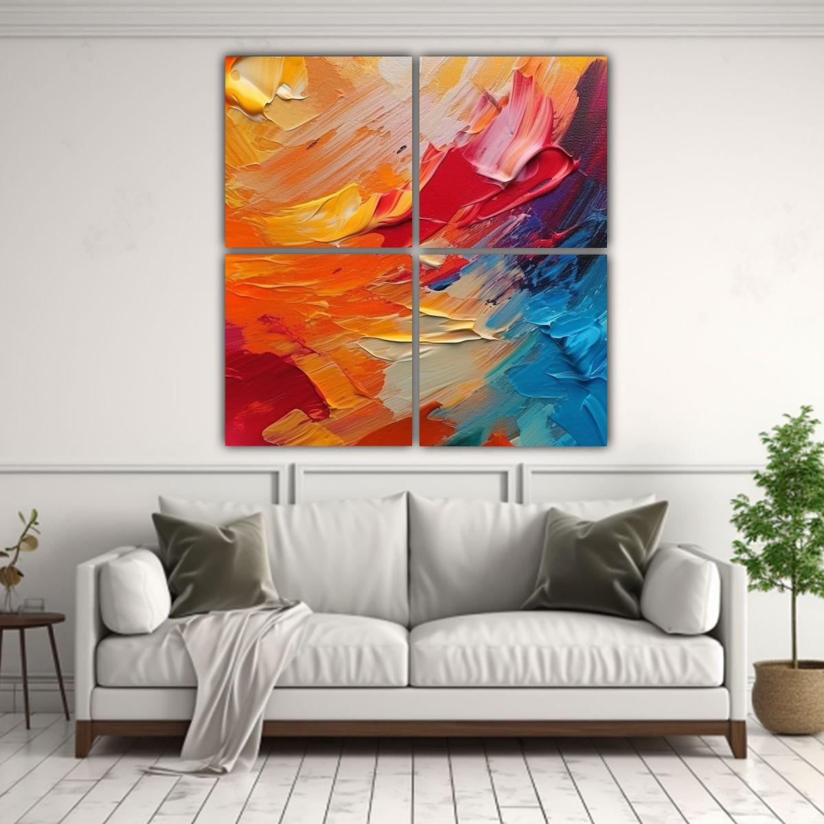 4 Arte Dibujo Rectangular Pintura Al óleo 200x200 Cm-2