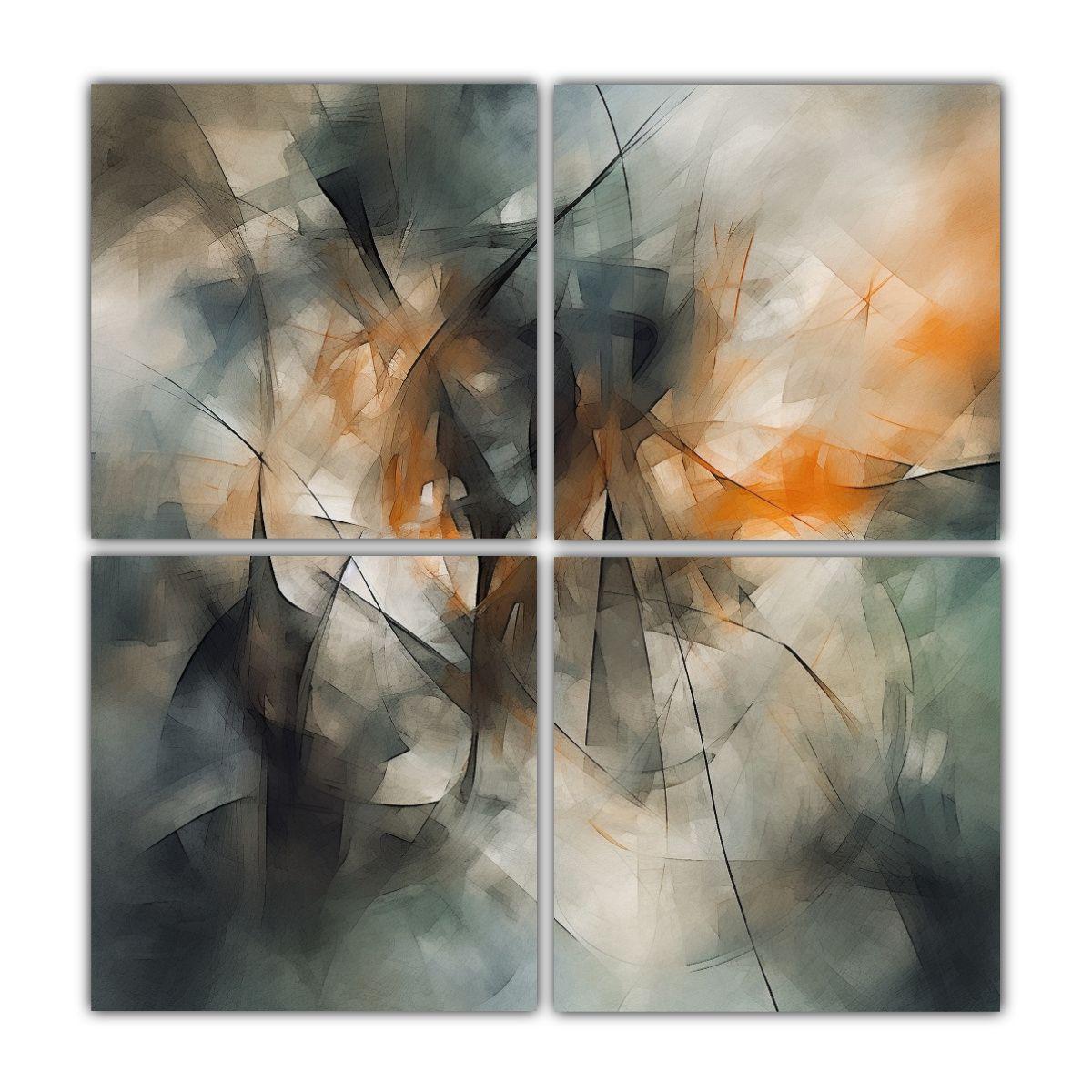 Cuadros Abstractos Intensos Para Cocina 180x180 Cm-0