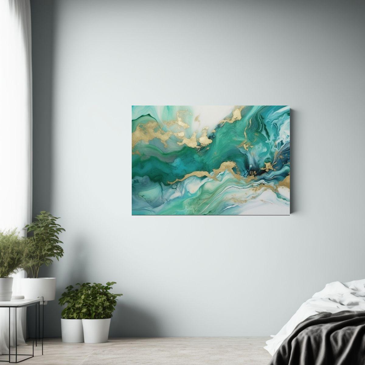 Pintura Abstracta De Lujo En Relieve Con Técnica 90x60cm-2