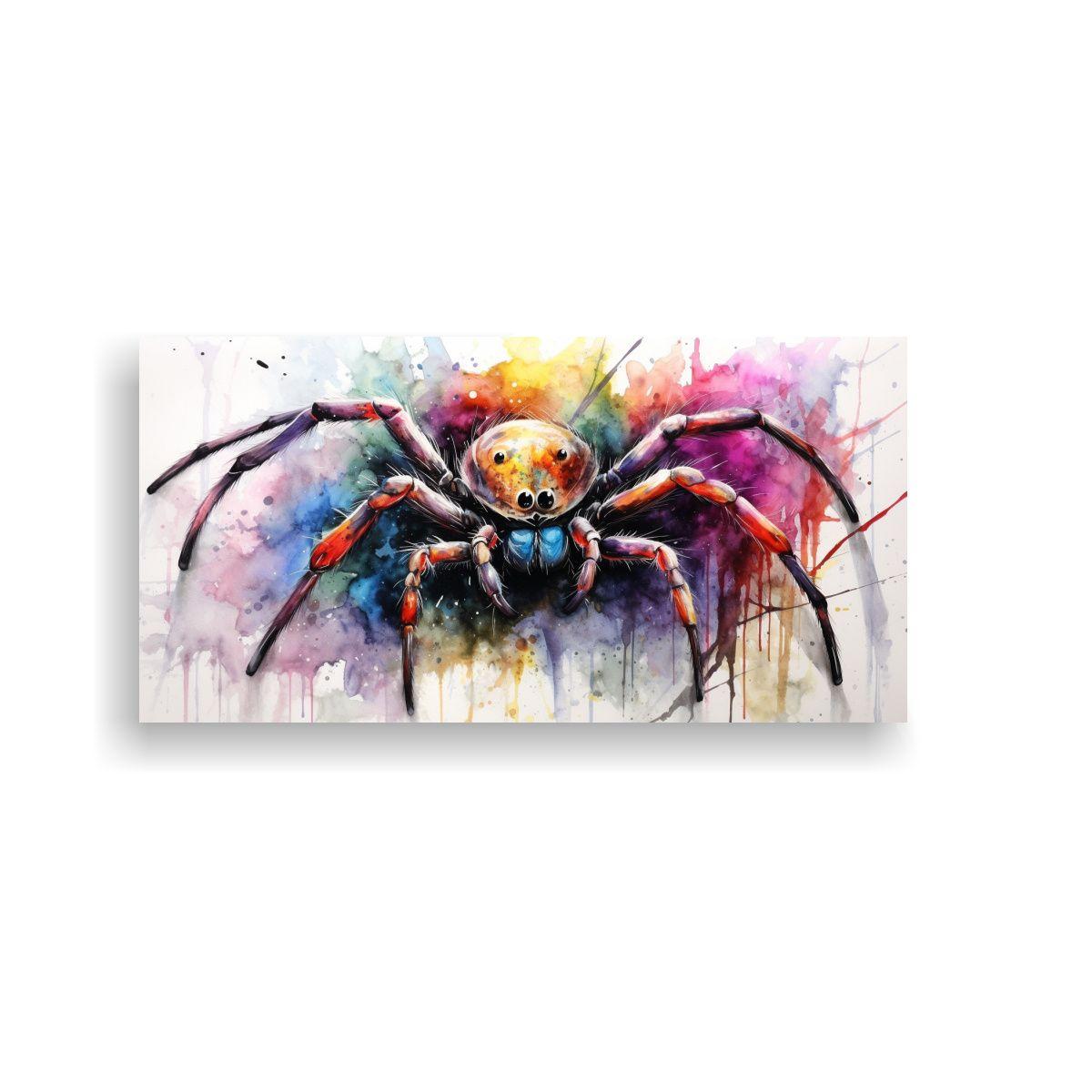 Pintura Minimalista De Araña En Acuarela 140x70cm-0