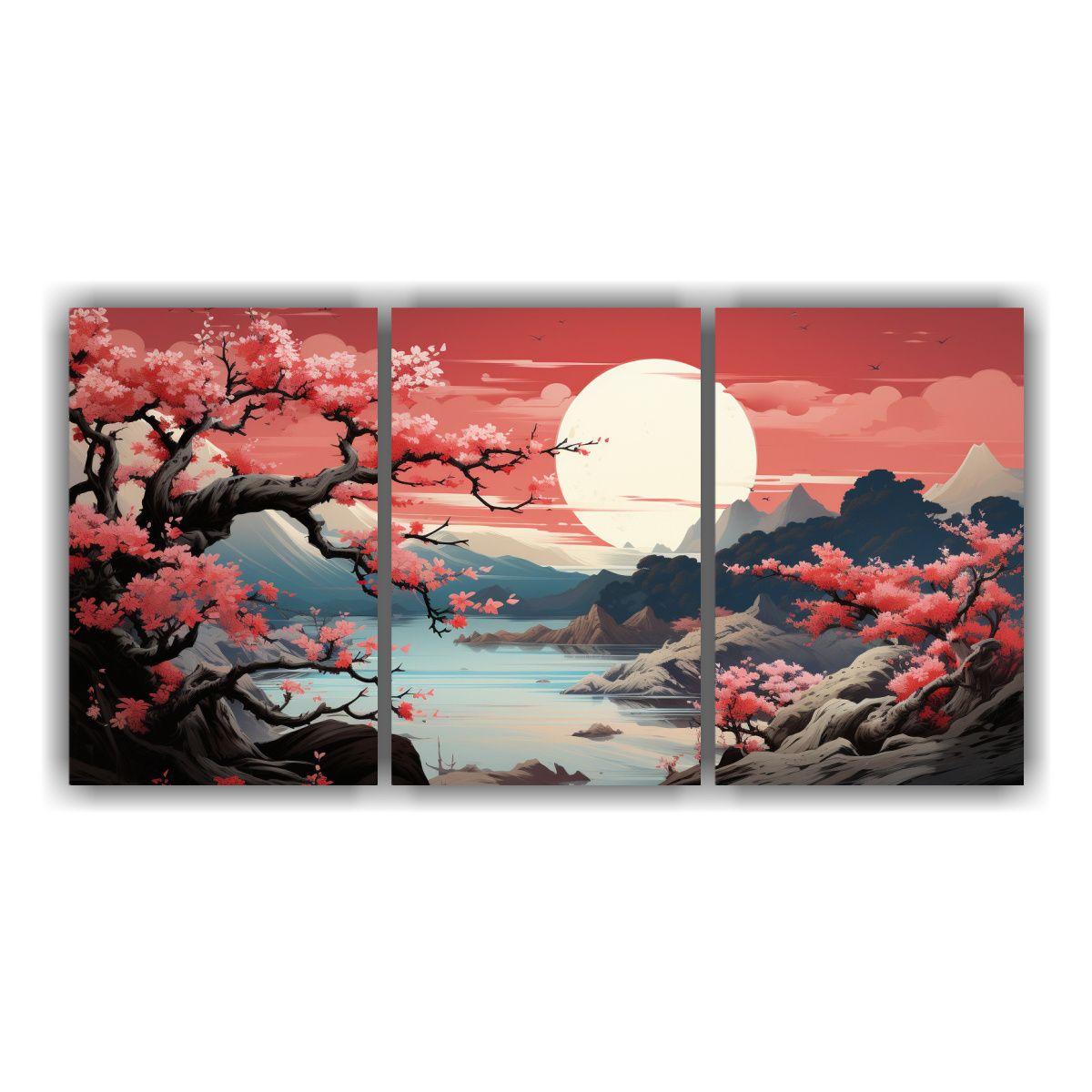 Tres Lienzos De Tela Dibujo Para Oficina Con 60x30 Cm-0