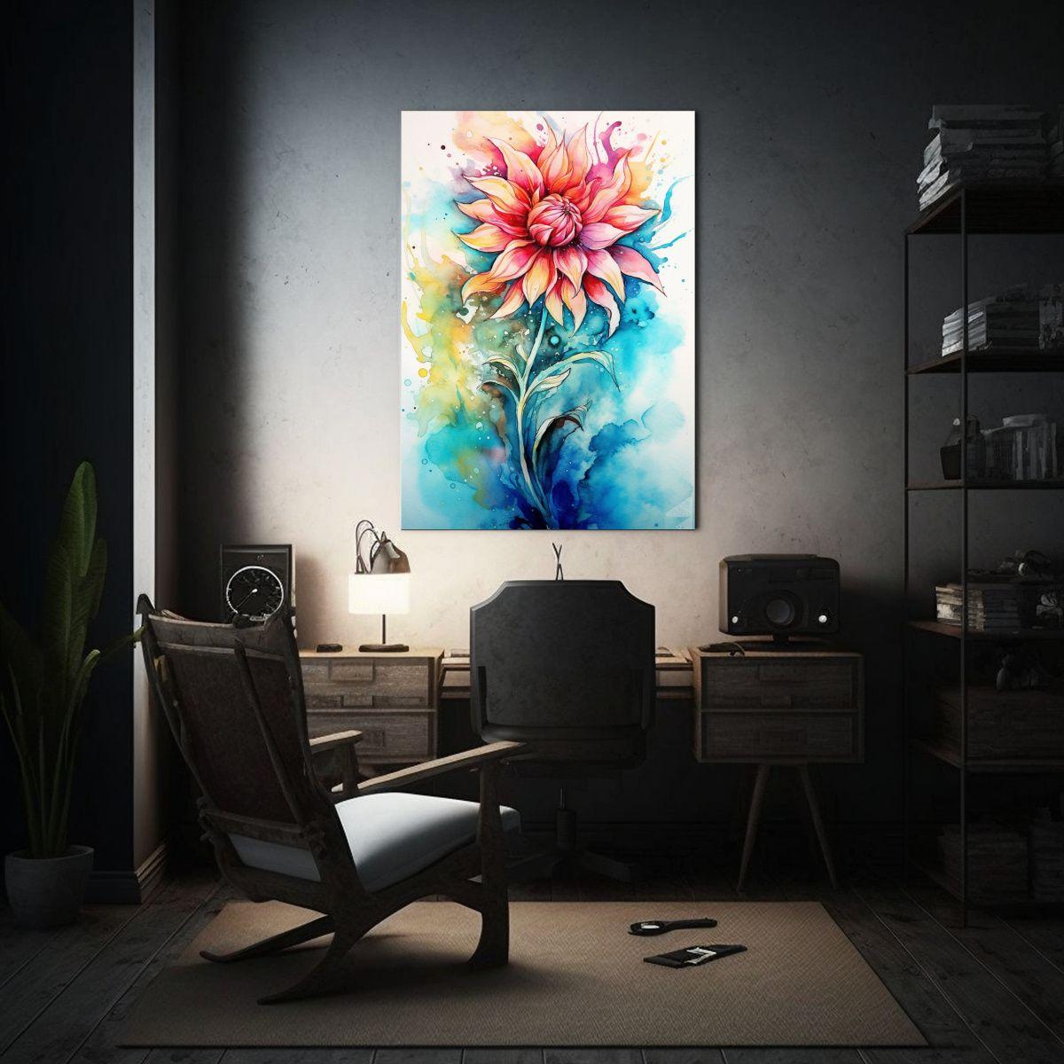Pintura Decorativa De Flores Inspiradoras Estilo 20x30 Cm-2