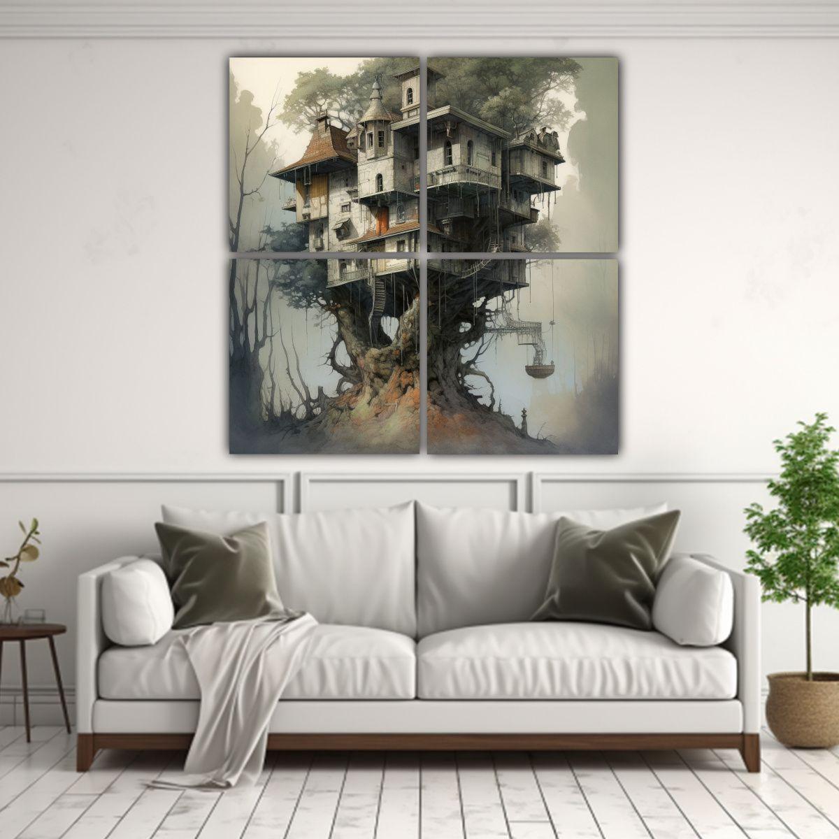 Paisajes Hogar En El Bosque: Puntos De Vista 180x180 Cm-2