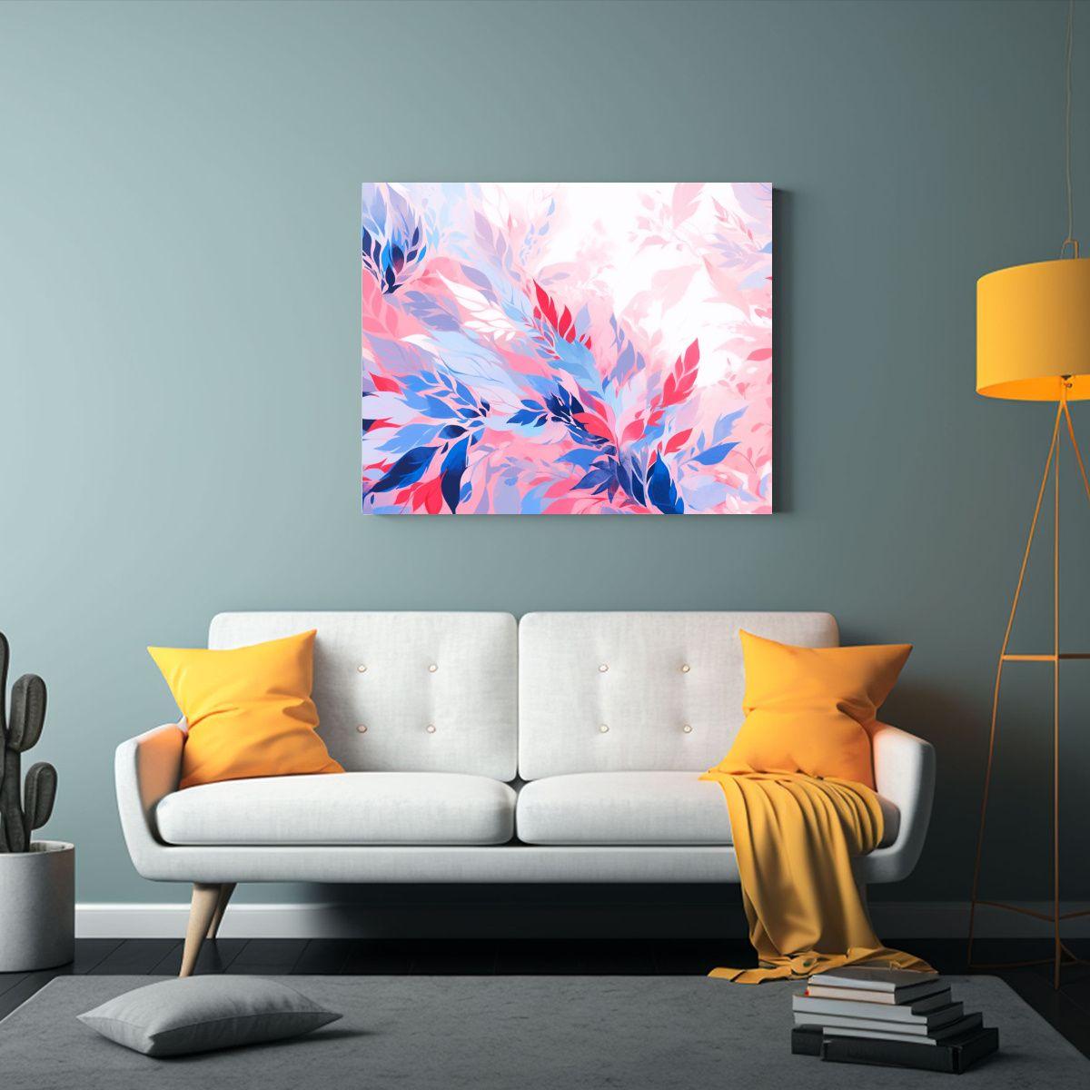Pinturas Decorativas De Estilo Neonoir Enigmático Rosa Y Az 30x20cm-2