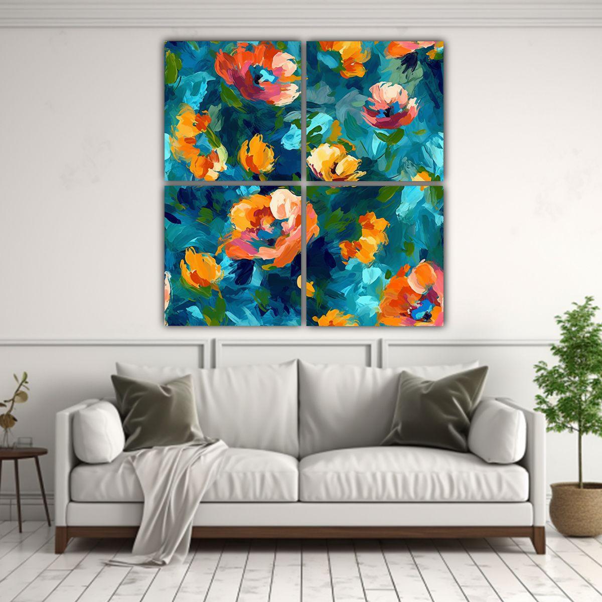 Cuatro Lienzos Tela Sublimada Representación De 200x200 Cm-2