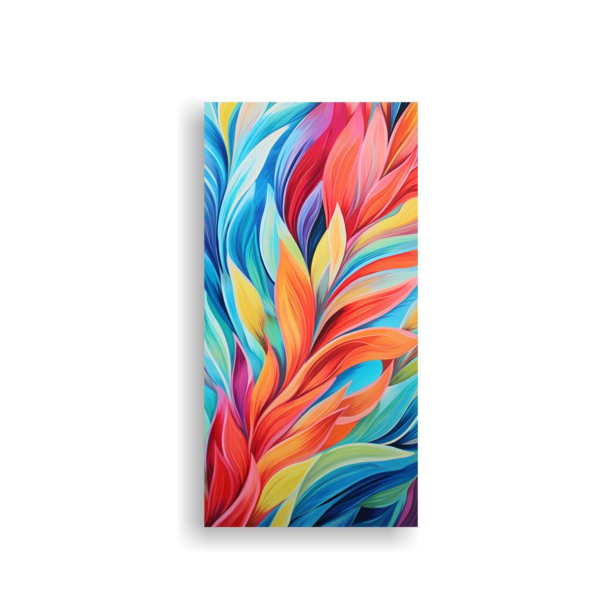 Cuadro Acuarela Naturaleza Viva Con Patrones 60x120cm-0