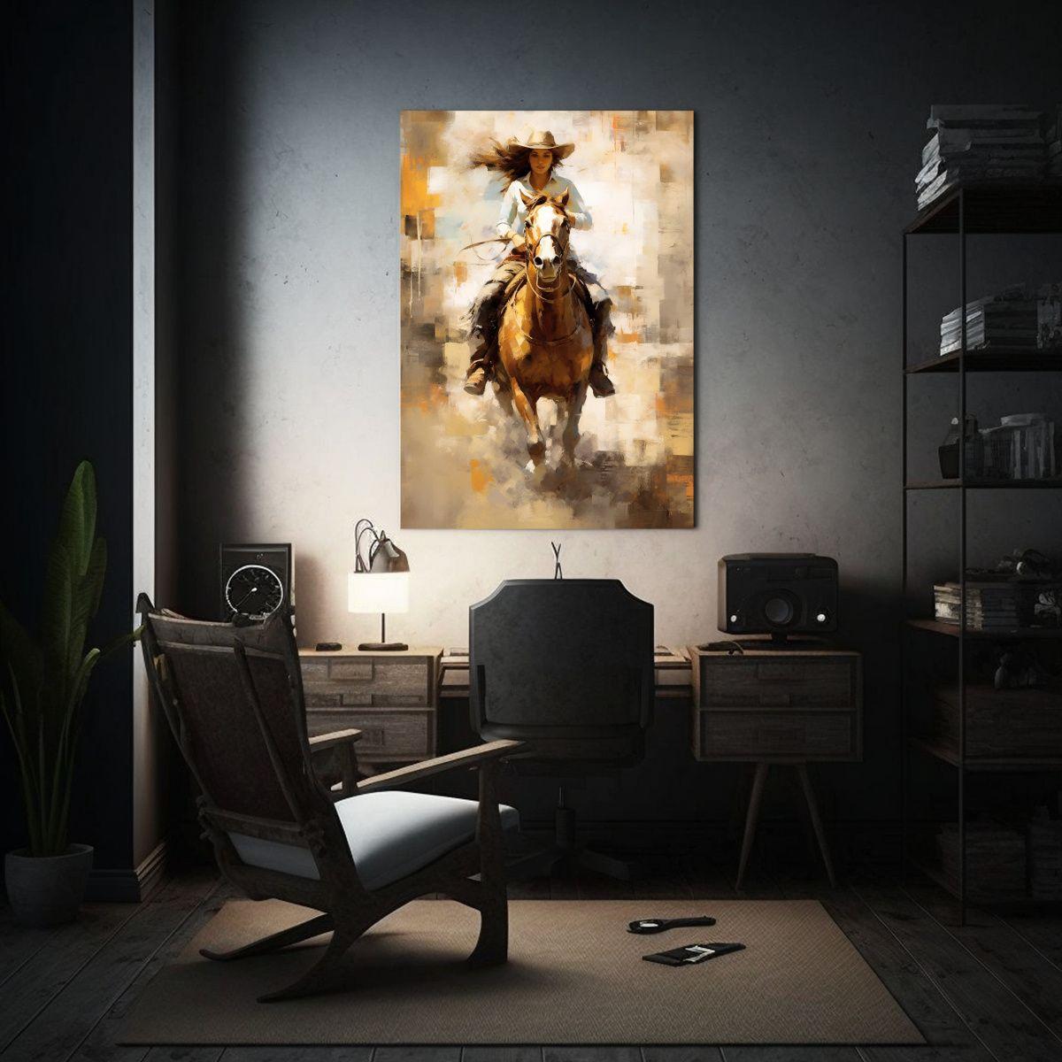 Cuadro Decorativo De Mujer Con Pelo Largo En Una 60x90cm-2