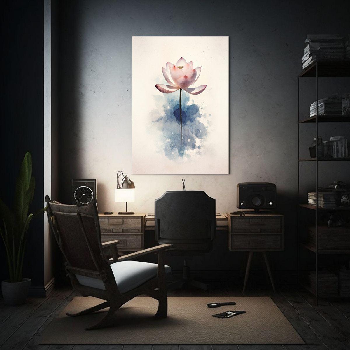 Cuadro Conceptual Living Abstract Acuarela Lona 80x120cm-2