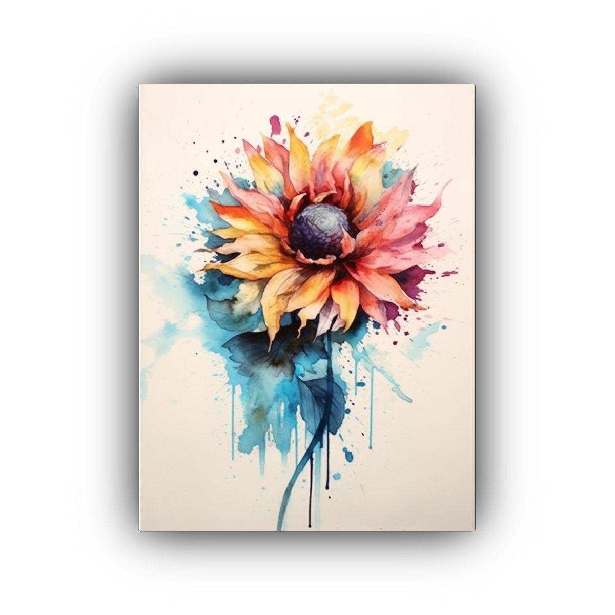 Pintura Decorativa Floral Inspiradora Estilo 60x90cm-0