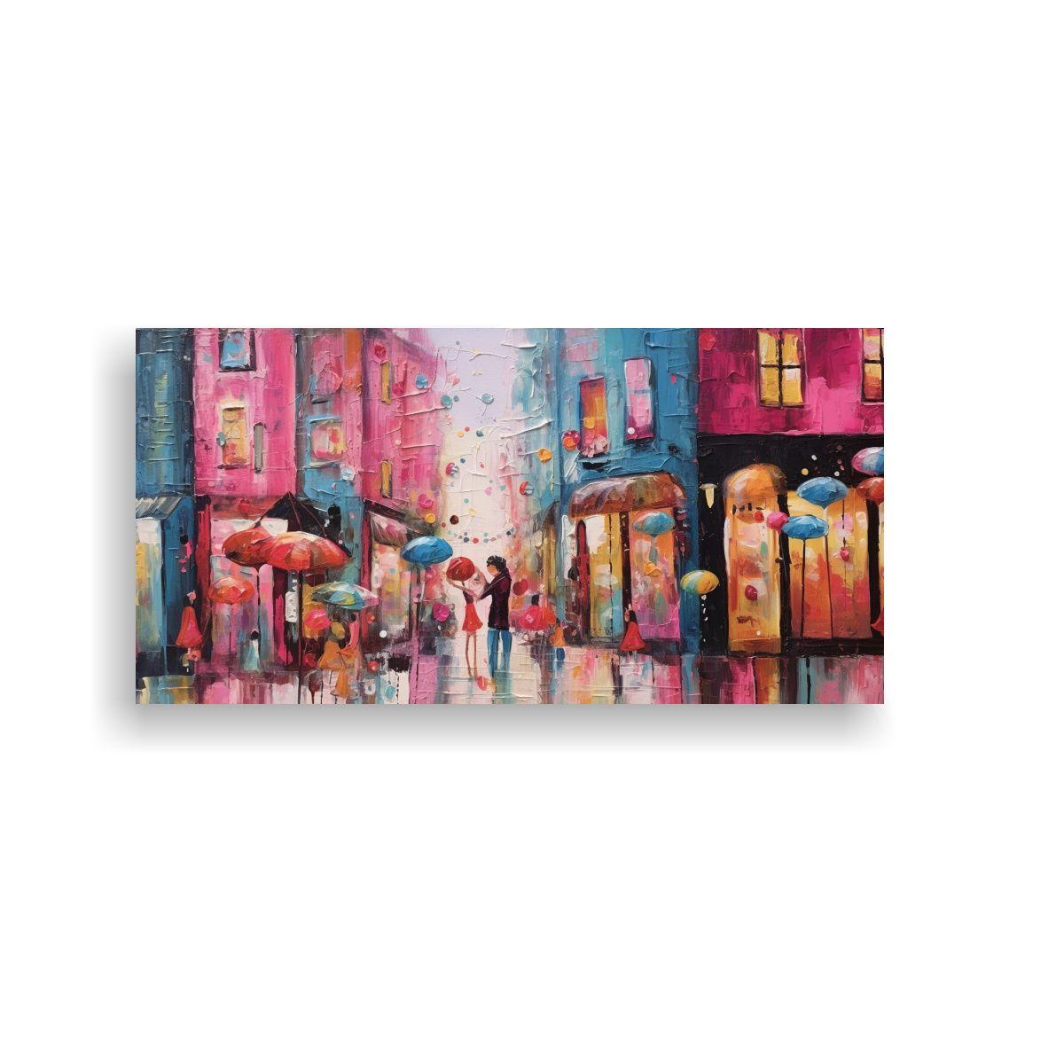 Pintura Artística Y Abstracta De Un Acogedor 40x20cm-0