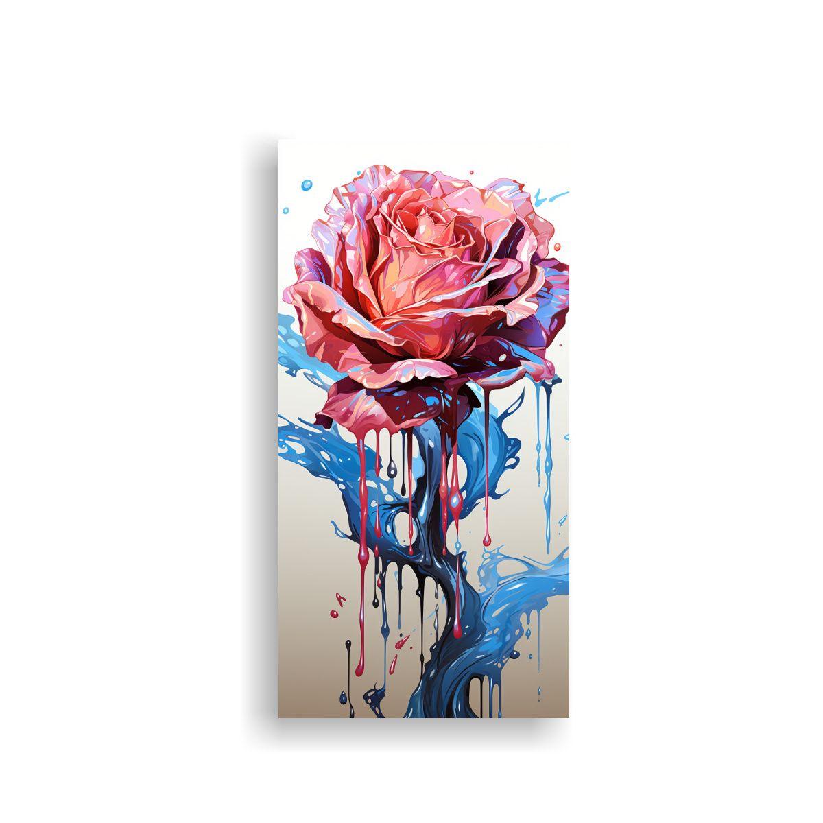 Lienzo Conceptual único Con Logo Goteante Cian 50x100cm-0