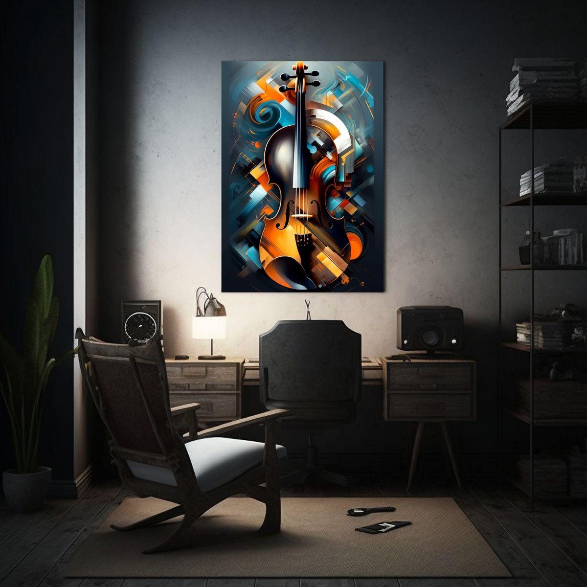 Cuadro Multicolor De Lienzo Abstracto 80x120cm-2