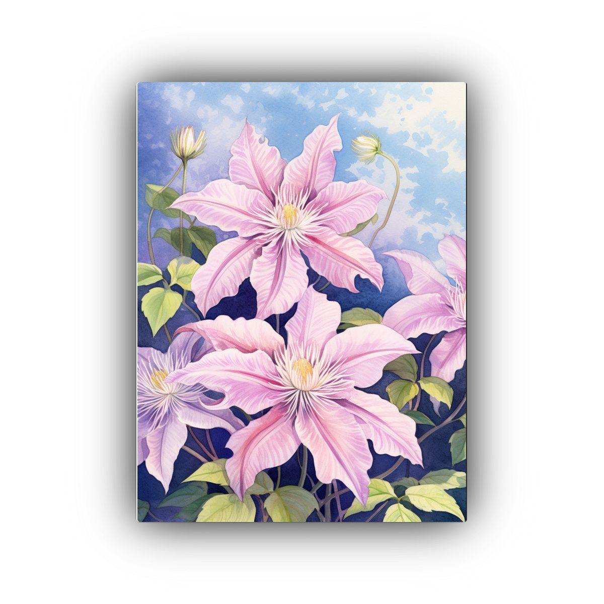Pintura Decorativa Estilo Ukiyoe De La Flor De 30x45cm-0
