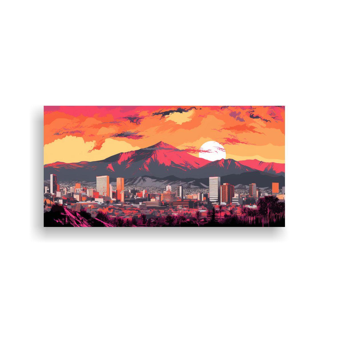 Pinturas Decorativas En Naranja Y Rosa Para Arte 160x80cm-0