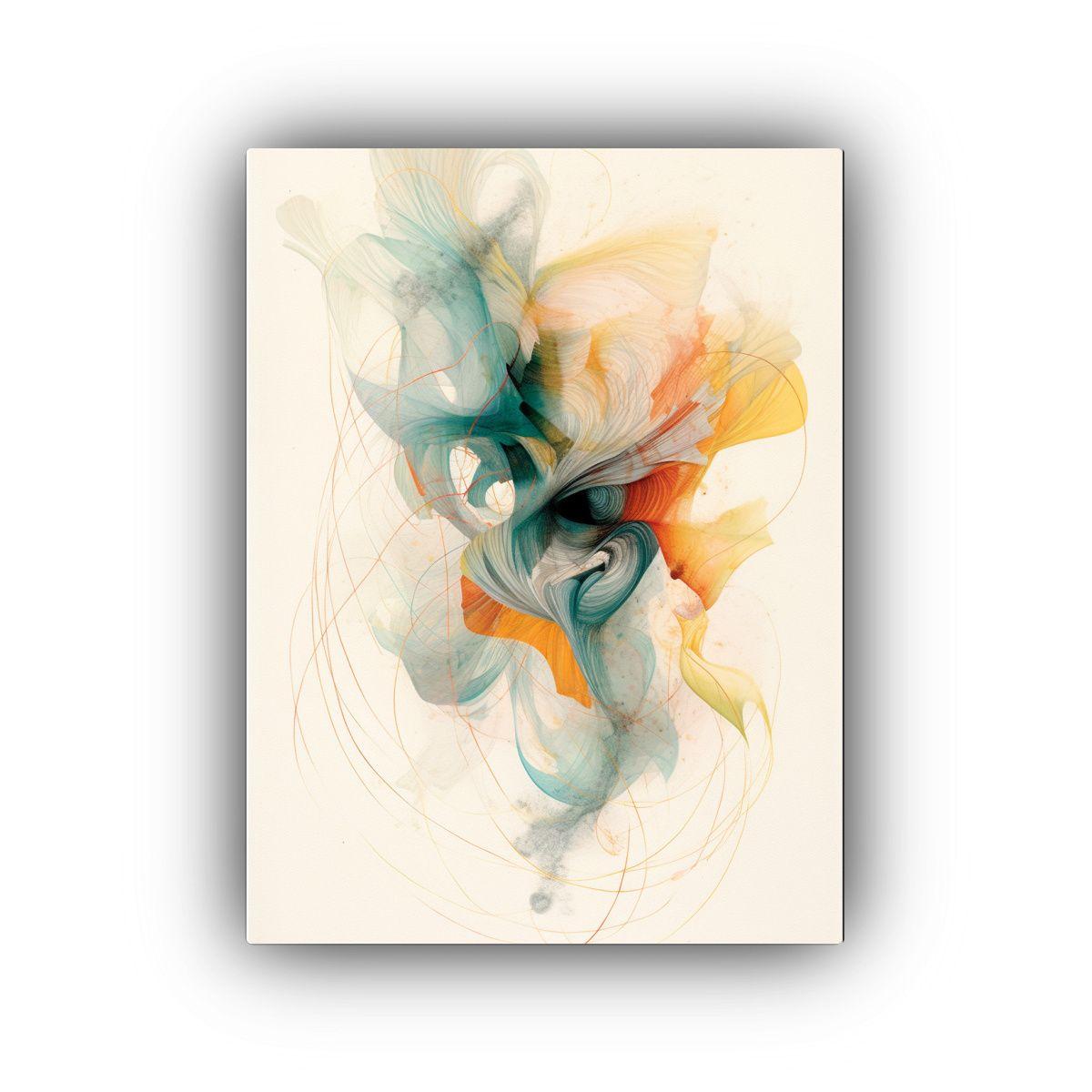 Cuadro Dibujo Belleza Natural Con Trazos Rizados 40x50cm-0