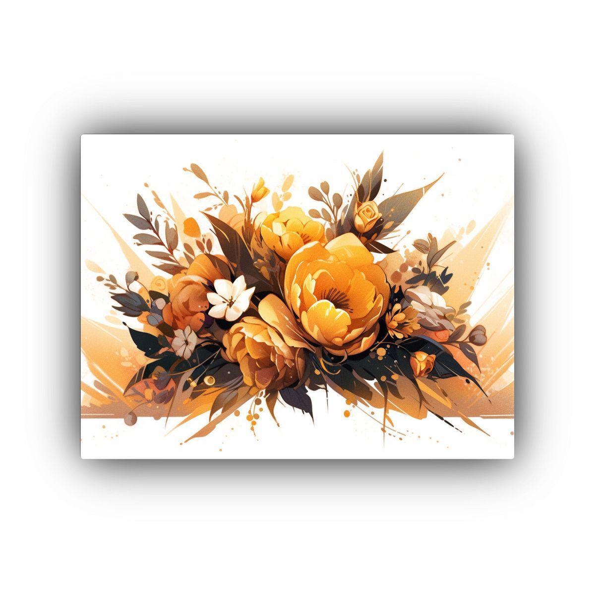 Pinturas Decorativas En Estilo Moderno Enigmático Amarillo  120x80cm-0