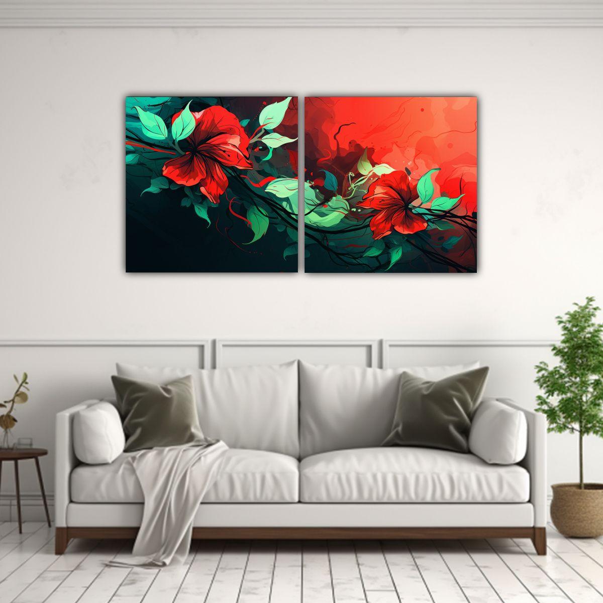 Pinturas Decorativas En Lienzo Con Ambiente 120x60 Cm-2