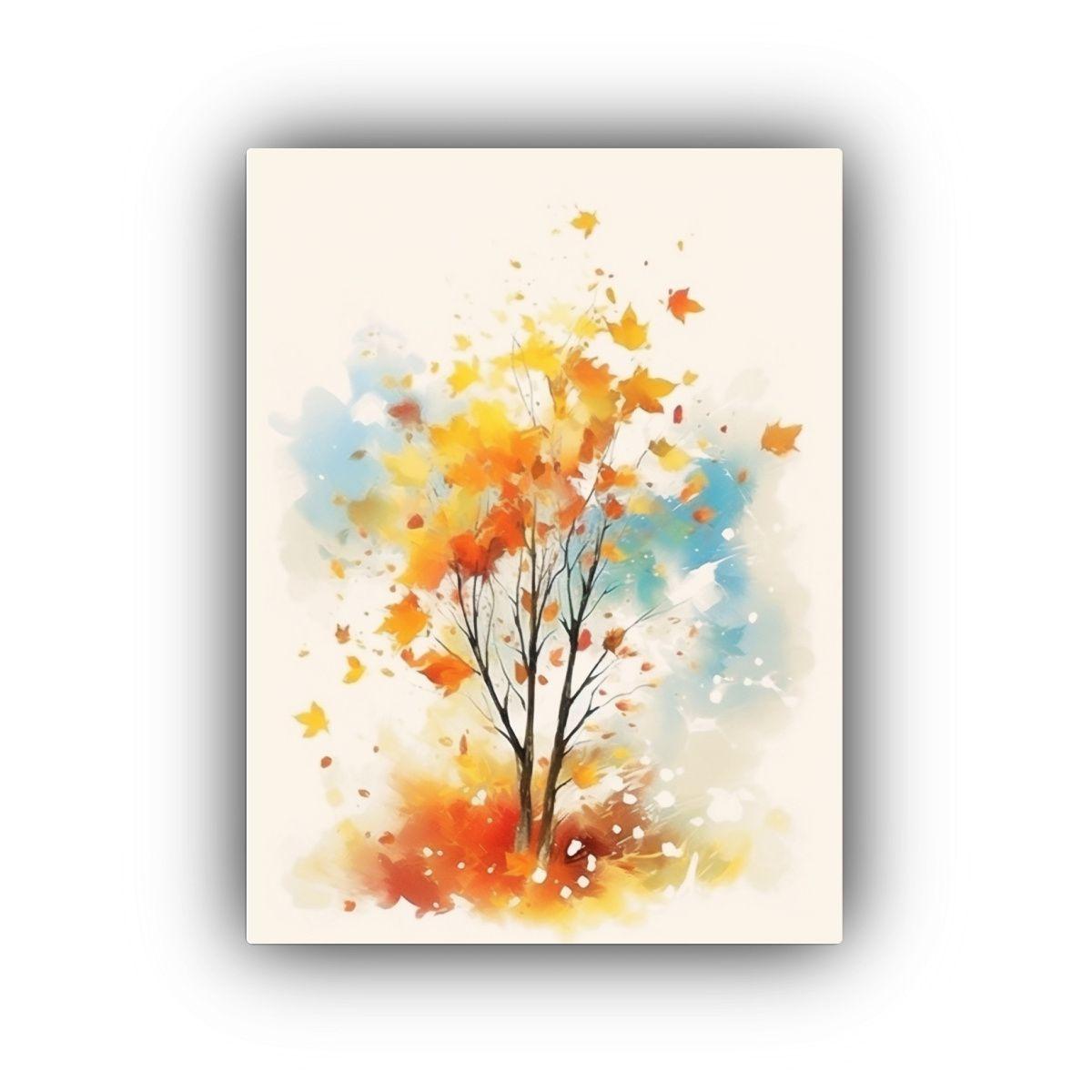 Pintura Decorativa Estilo Acuarela Con Fondo 20x30cm-0