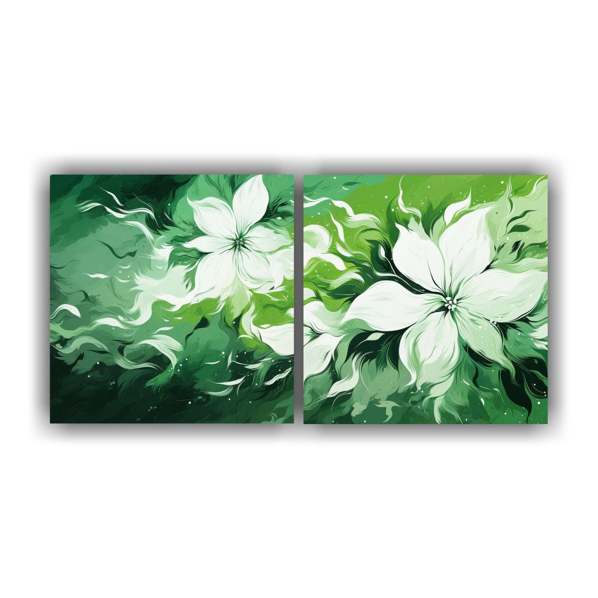 Lienzos De Tela Diseño Calidez Green AND White 140x70 Cm-0