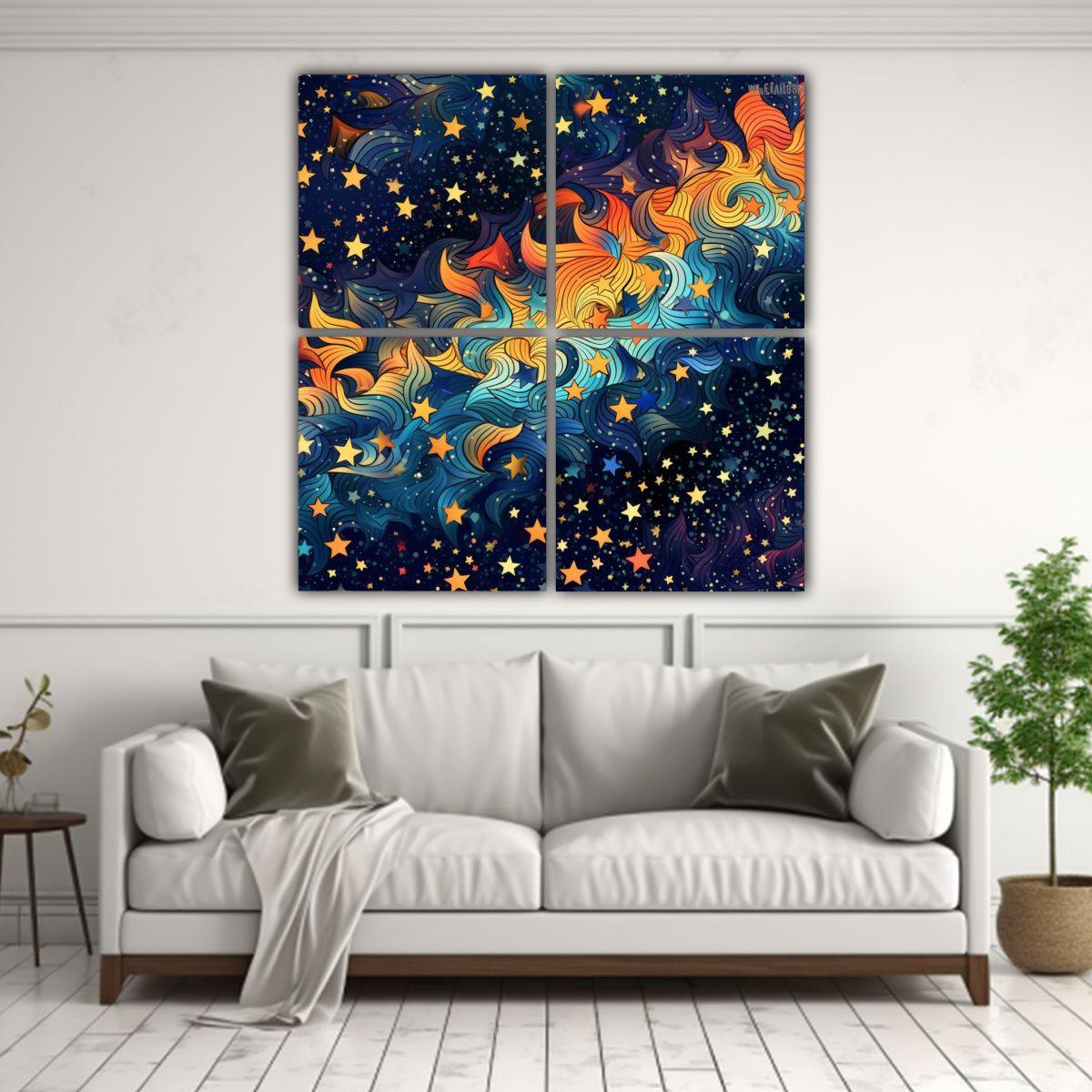 Cuadros Decorativos Impactantes Con Patrón De 60x60 Cm-2