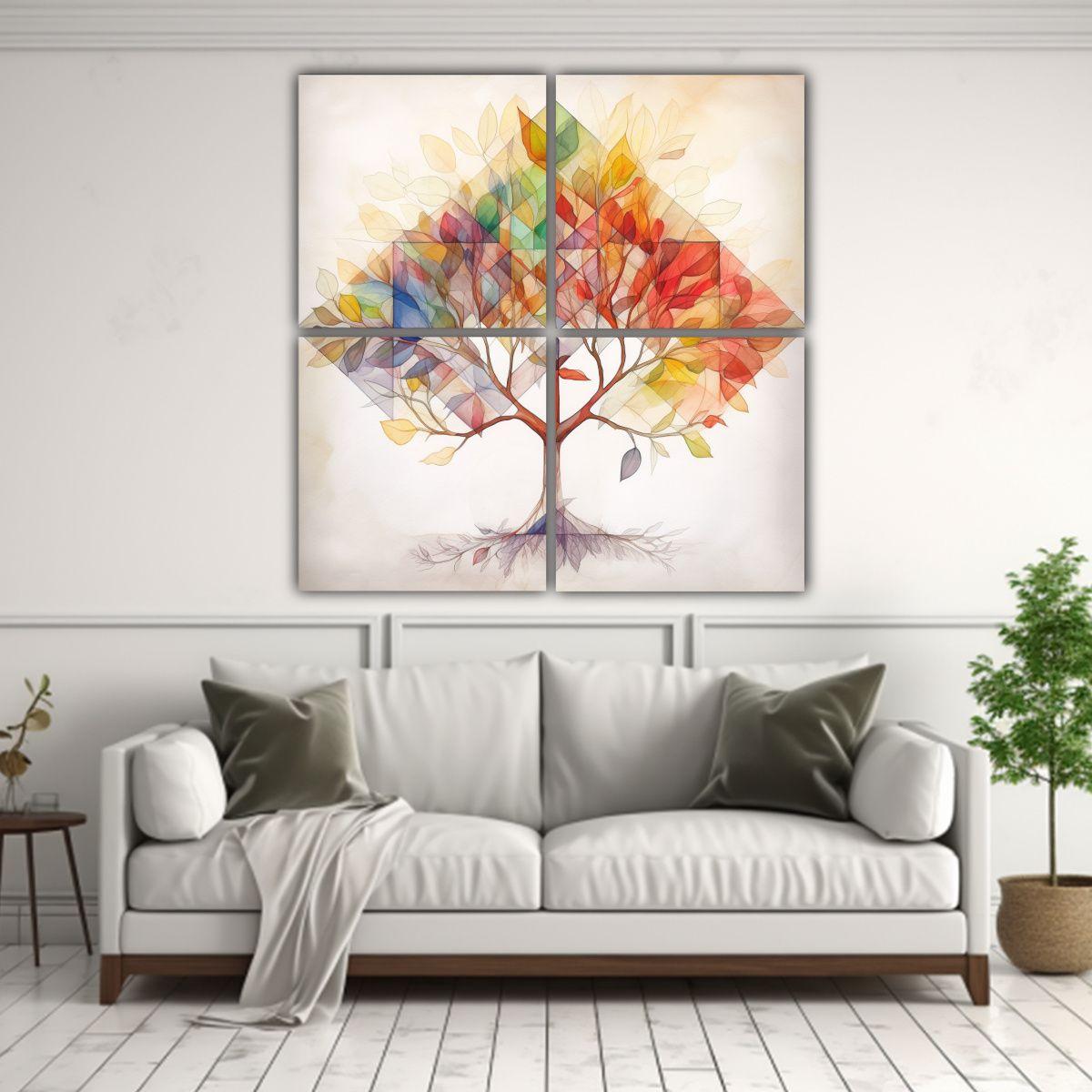 Cuadro De Pared Estilo Galería Naturaleza Viva, 200x200 Cm-2